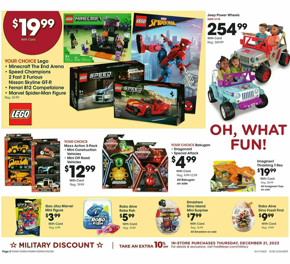 Fred Meyer General Merchandise Weekly Ad from December 20