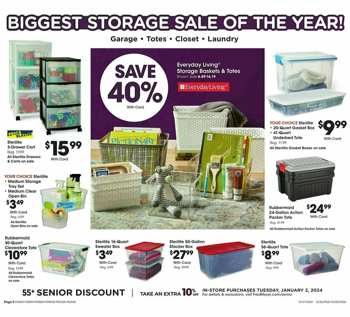 Fred Meyer General Merchandise Weekly Ad from December 27