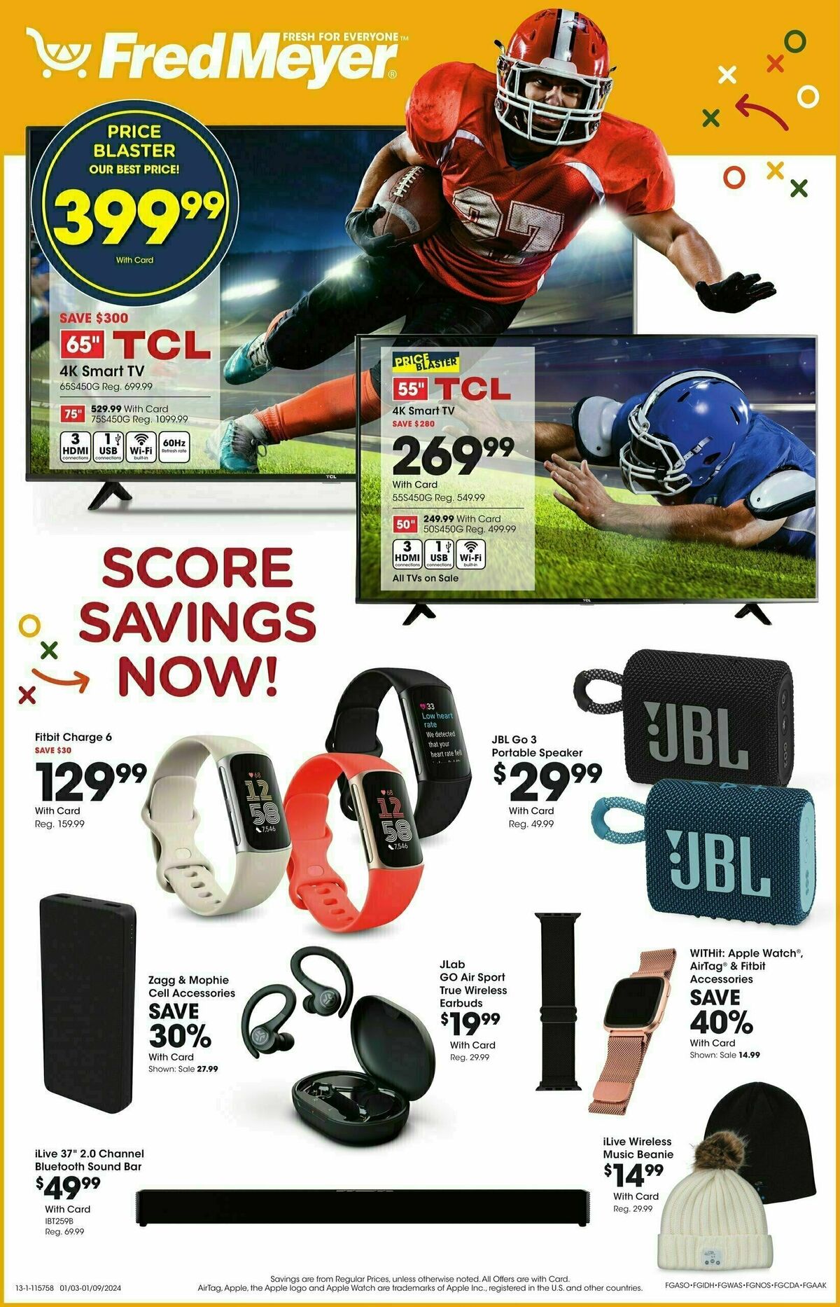 Fred Meyer Electronics Weekly Ad from January 3