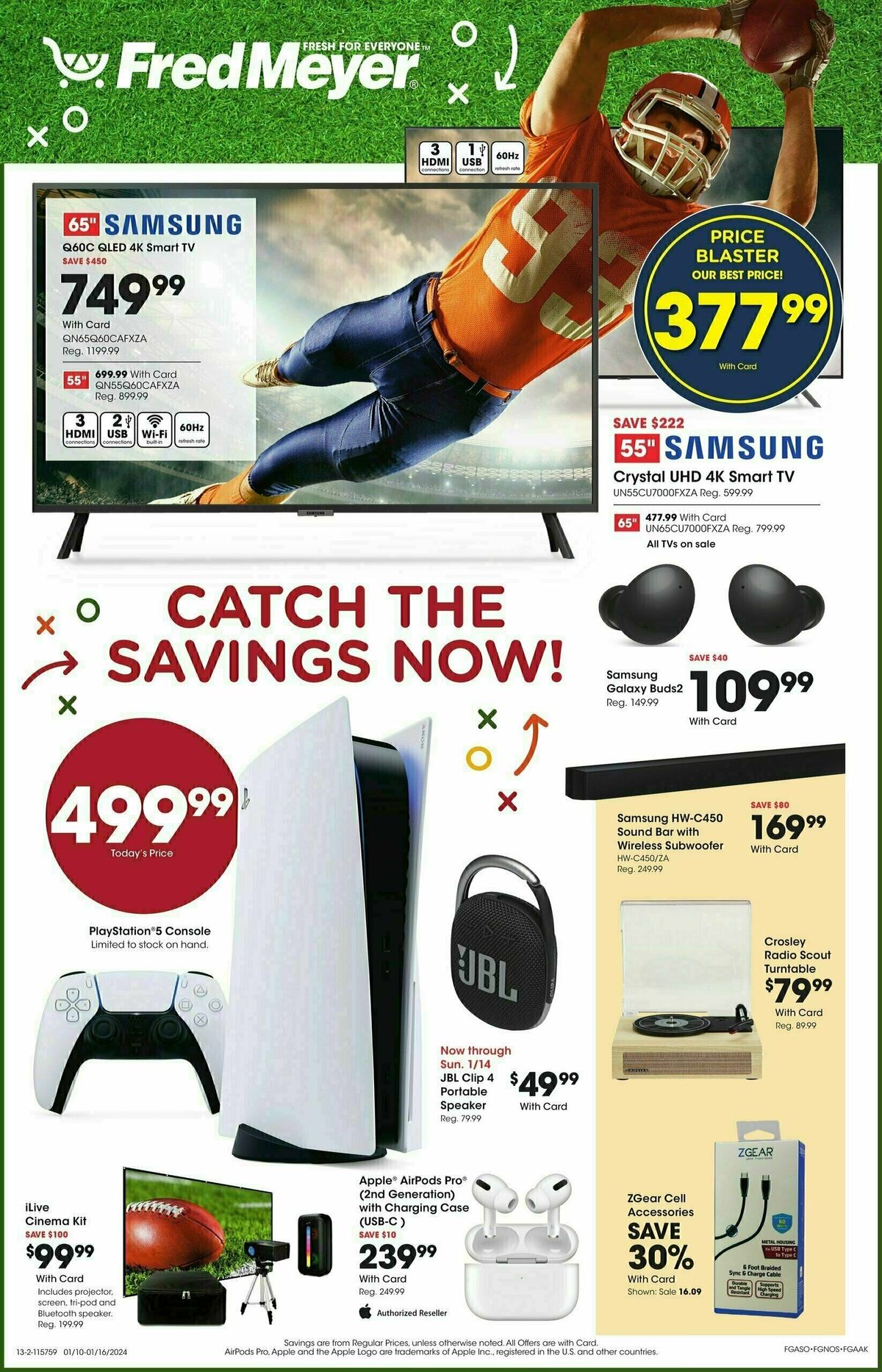 Fred Meyer Electronics Weekly Ad from January 10