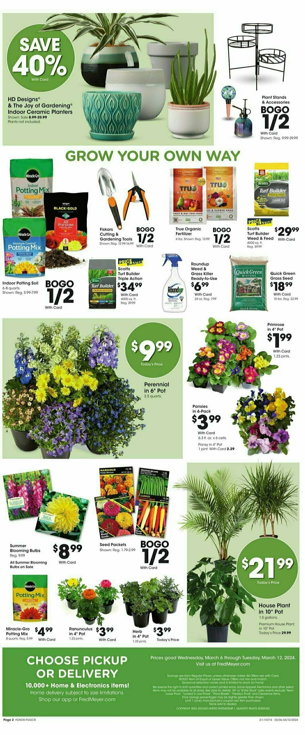 Fred Meyer Garden Center Weekly Ad from March 6