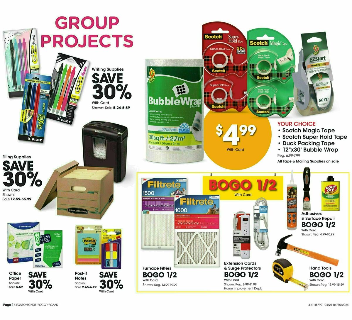 Fred Meyer General Merchandise Weekly Ad from April 24