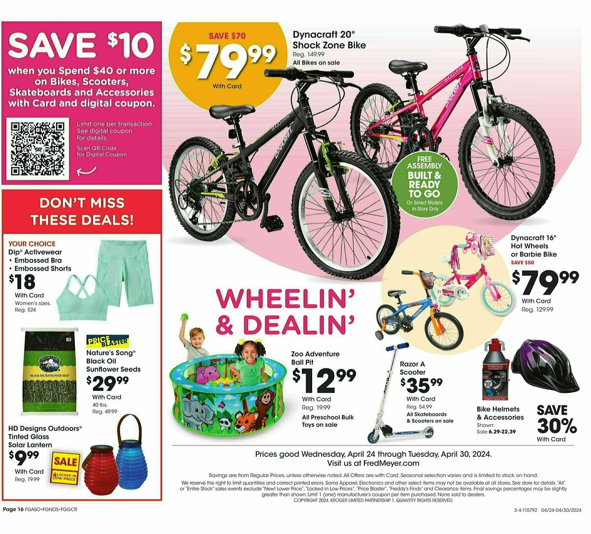 Fred Meyer General Merchandise Weekly Ad from April 24