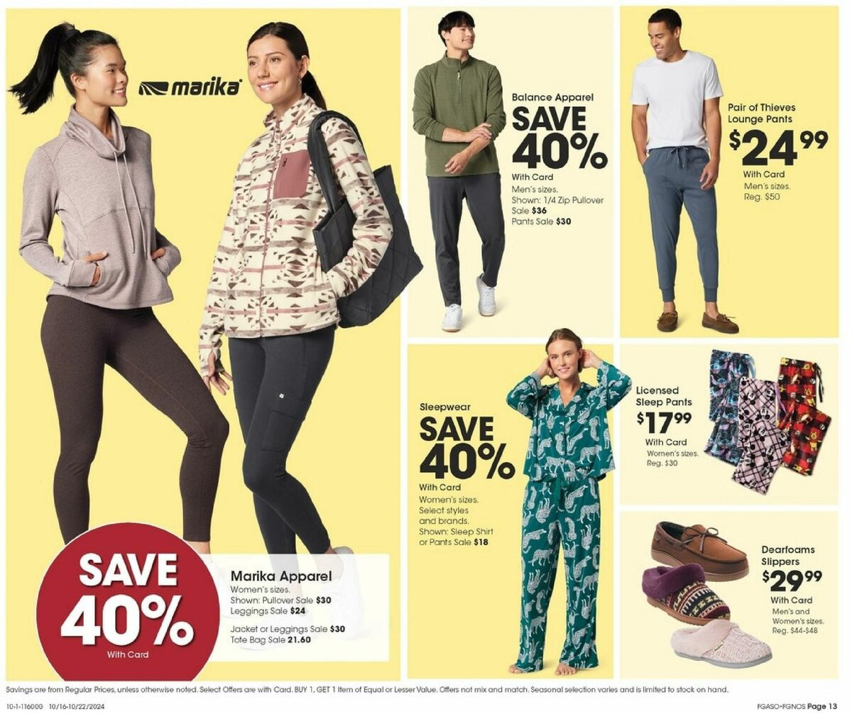 Fred Meyer Home & Apparel Weekly Ad from October 16