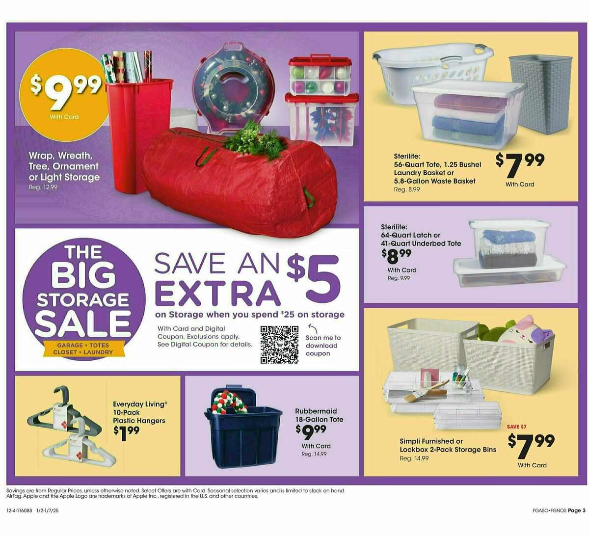 Fred Meyer Home & Apparel Weekly Ad from January 2