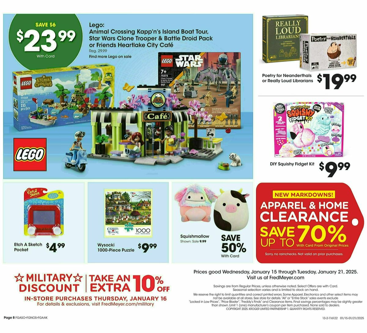 Fred Meyer Home & Apparel Weekly Ad from January 15