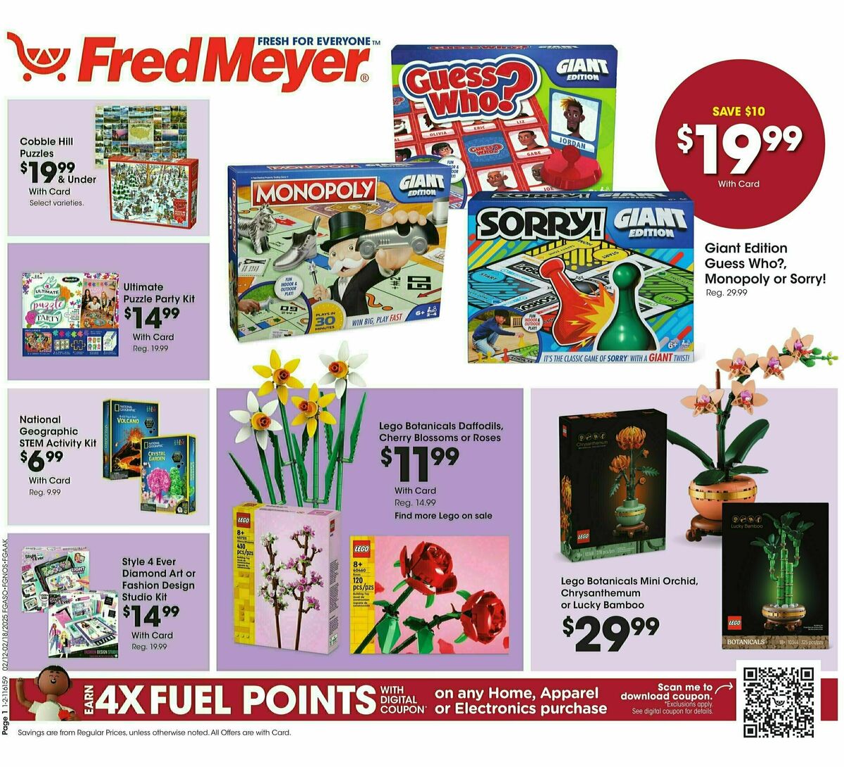Fred Meyer Home & Apparel Weekly Ad from February 12