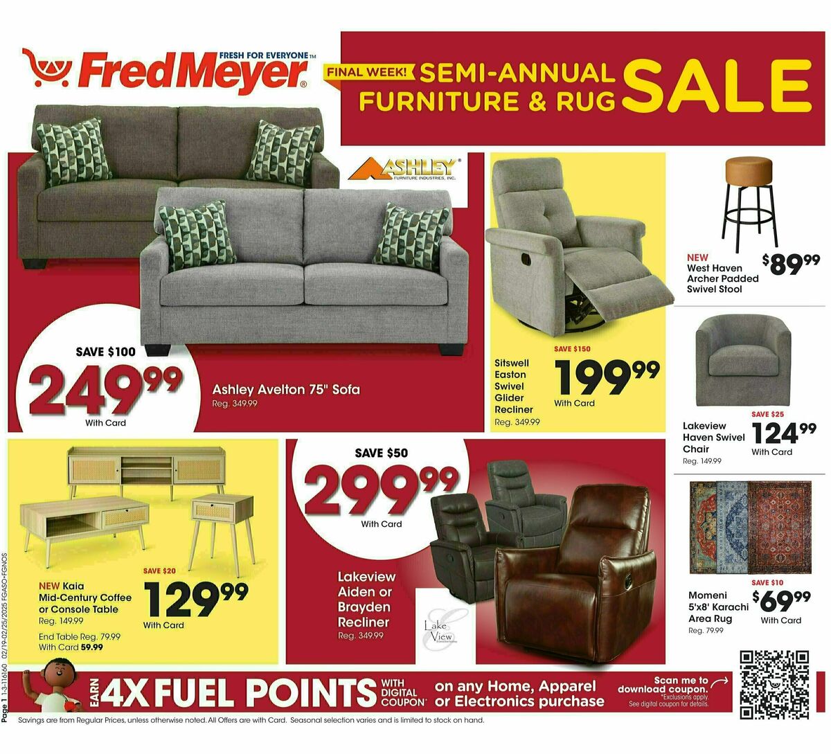 Fred Meyer Home & Apparel Weekly Ad from February 19