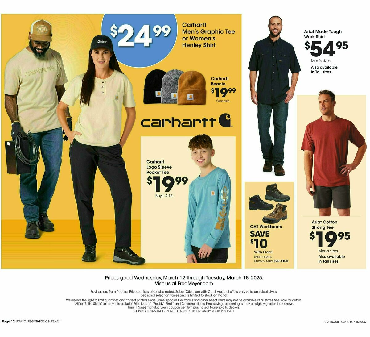 Fred Meyer Home & Apparel Weekly Ad from March 12