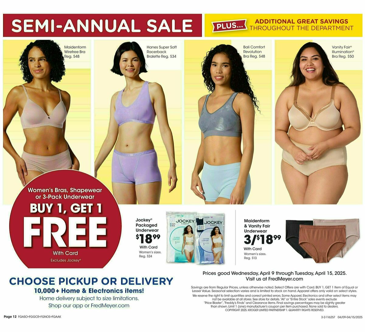 Fred Meyer Home & Apparel Weekly Ad from April 9