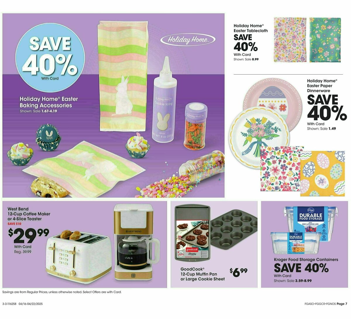 Fred Meyer Home & Apparel Weekly Ad from April 16