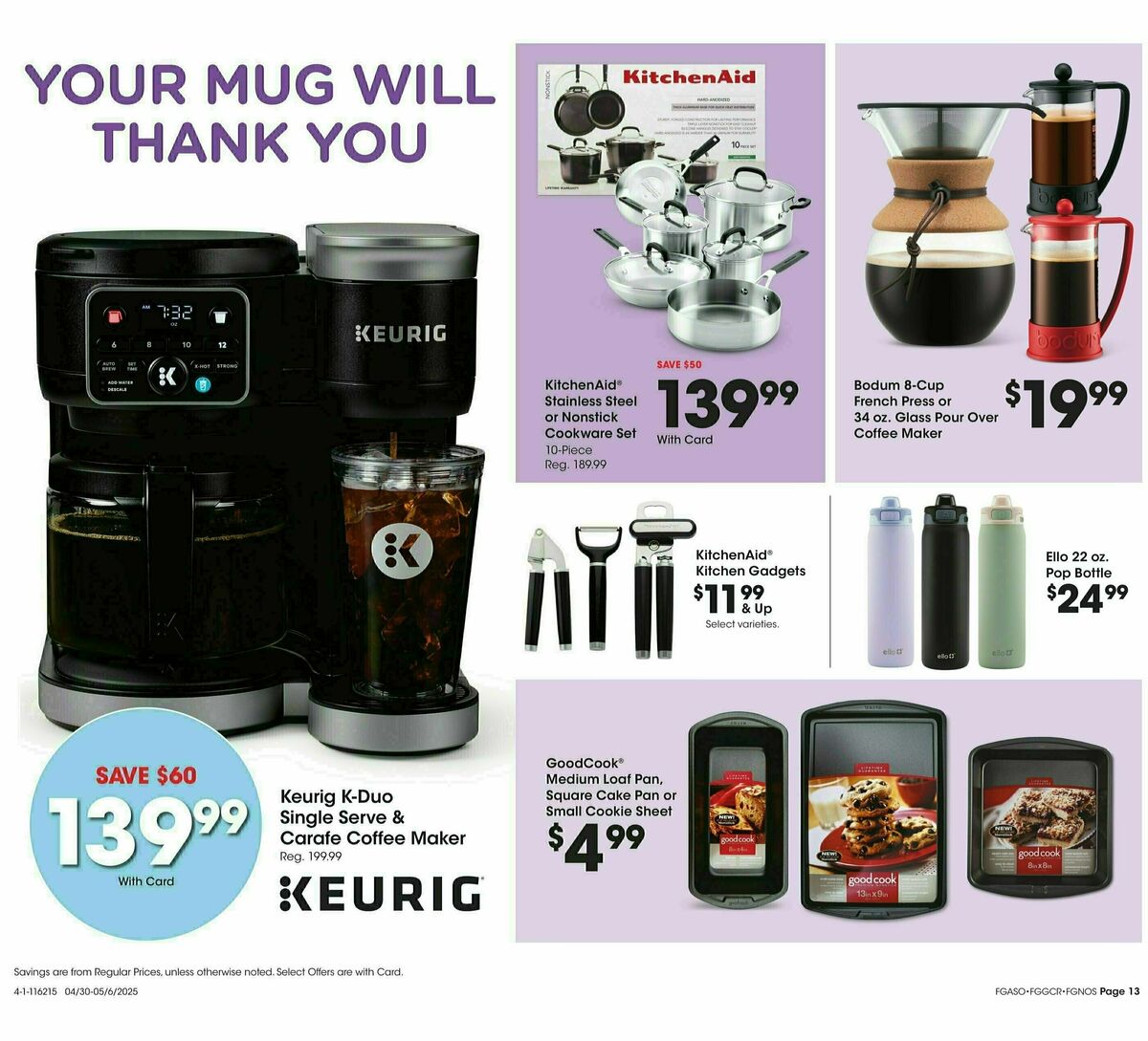 Fred Meyer Home & Apparel Weekly Ad from April 30