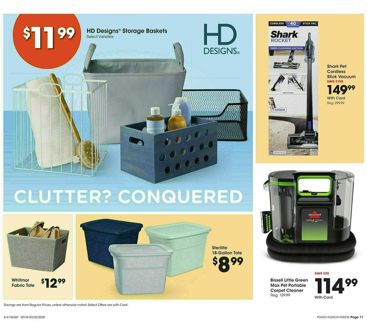 Fred Meyer Home & Apparel Weekly Ad from July 16