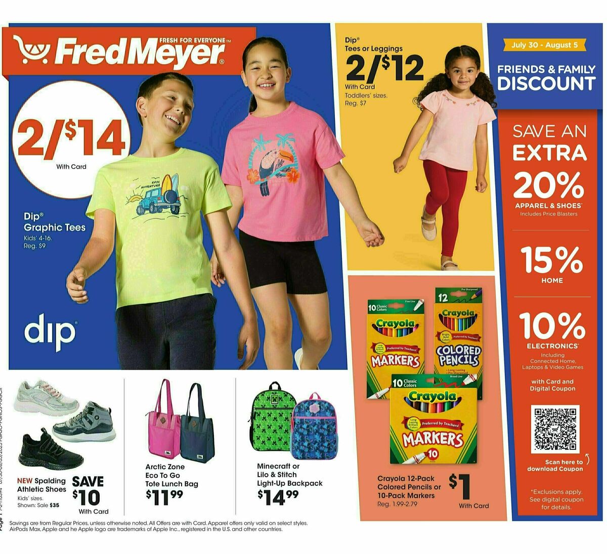 Fred Meyer Home & Apparel Weekly Ad from July 30