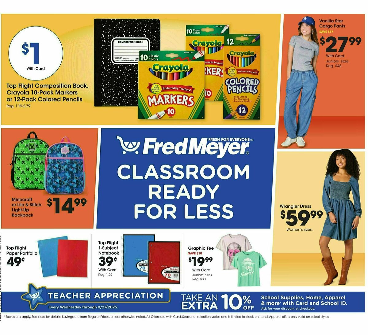 Fred Meyer Home & Apparel Weekly Ad from August 6