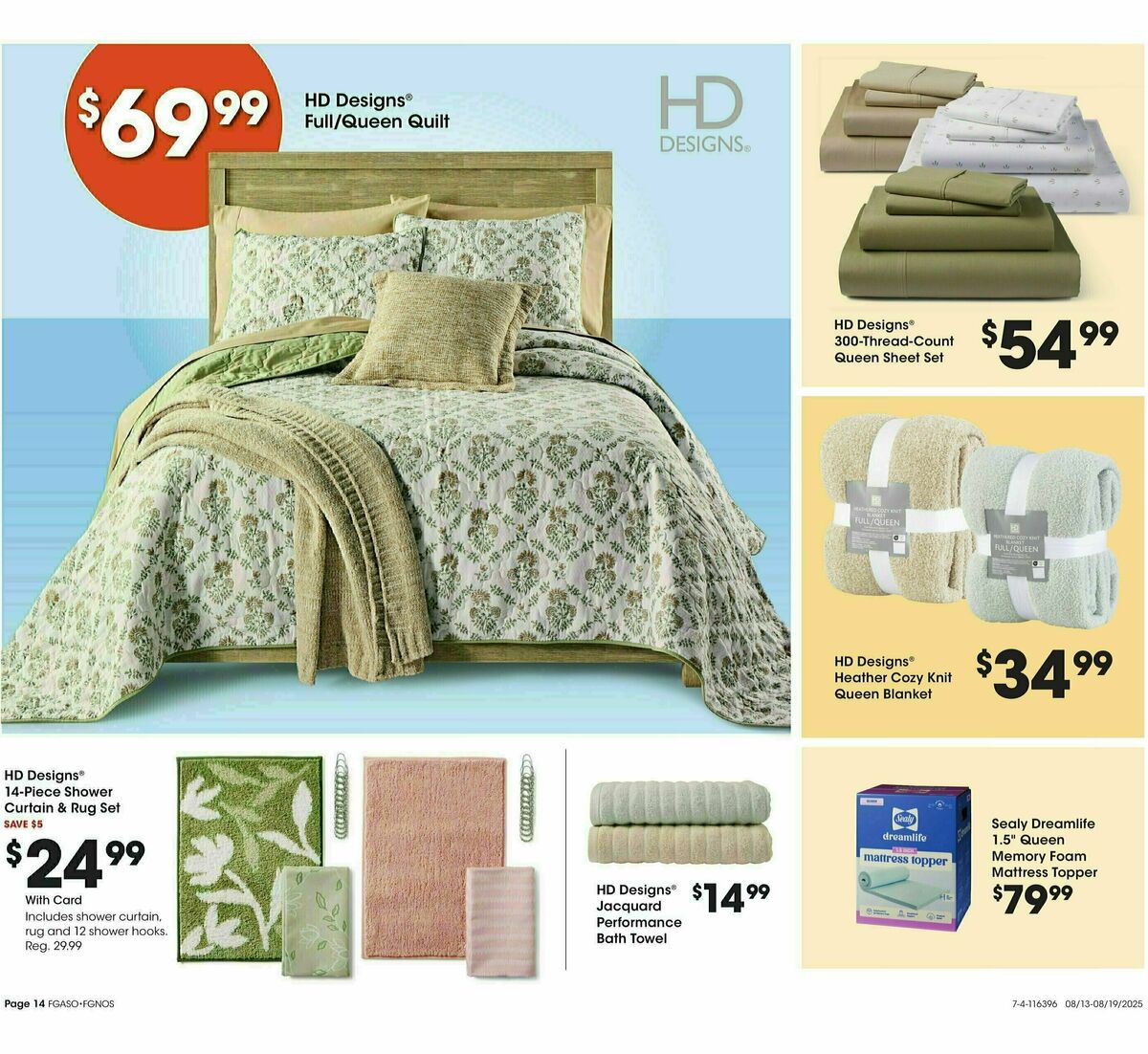 Fred Meyer Home & Apparel Weekly Ad from August 13
