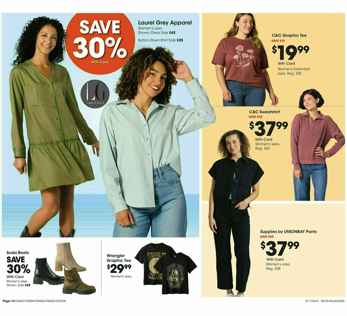 Fred Meyer Home & Apparel Weekly Ad from August 20