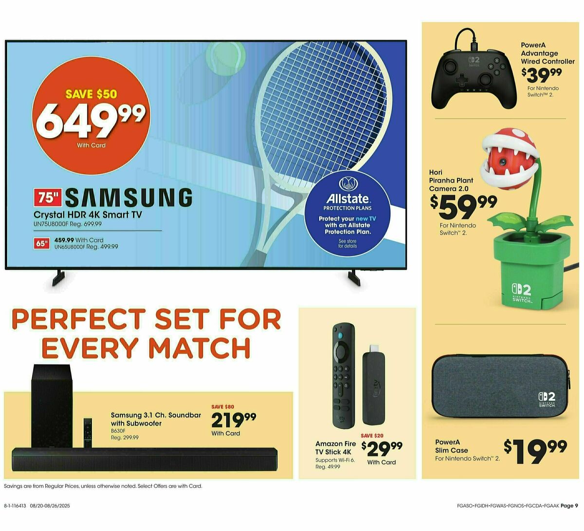 Fred Meyer Home & Apparel Weekly Ad from August 20