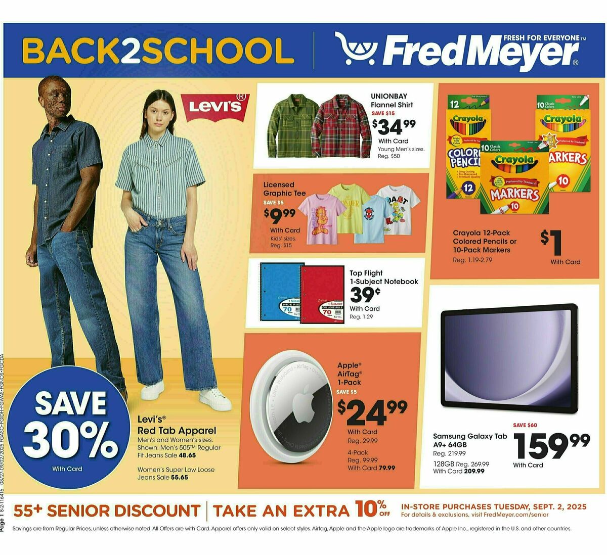 Fred Meyer Home & Apparel Weekly Ad from August 27