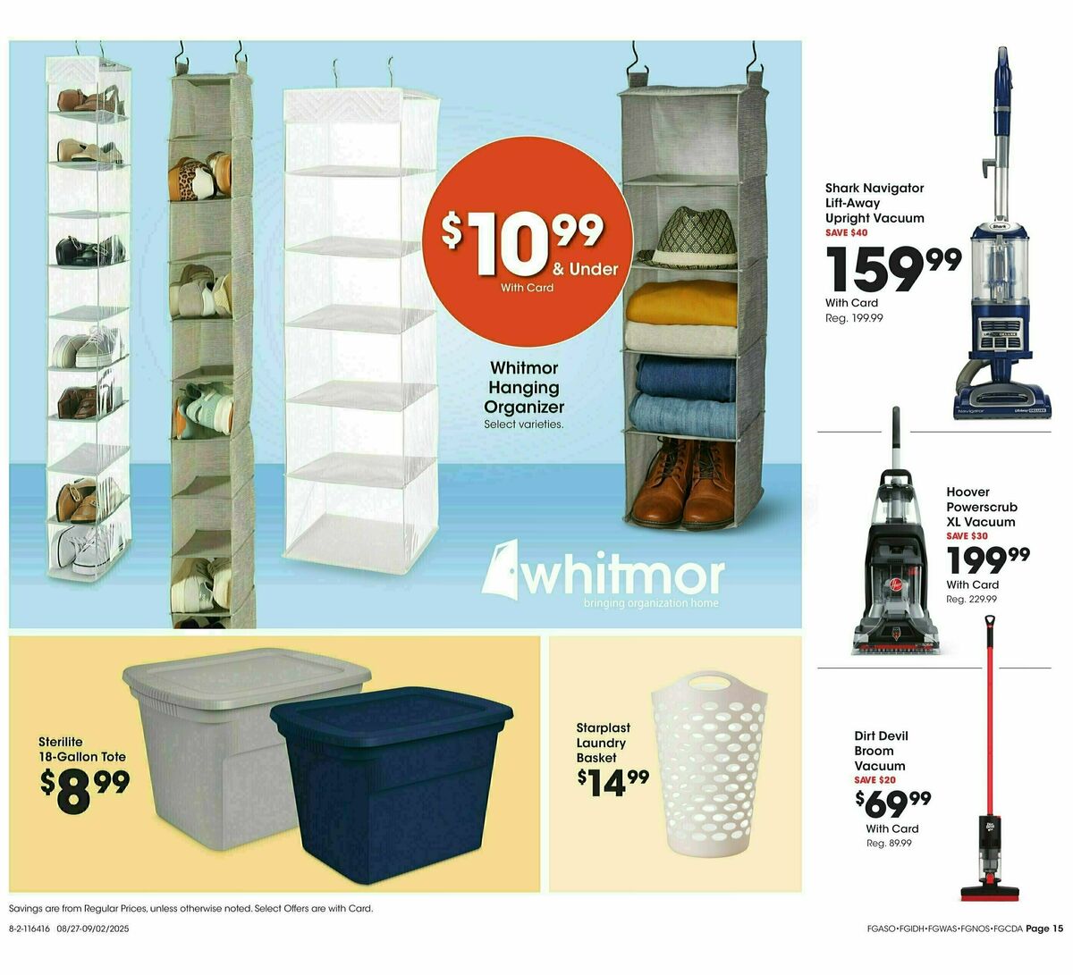 Fred Meyer Home & Apparel Weekly Ad from August 27