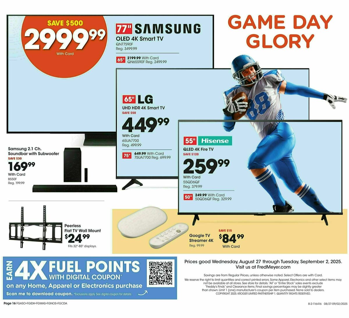 Fred Meyer Home & Apparel Weekly Ad from August 27