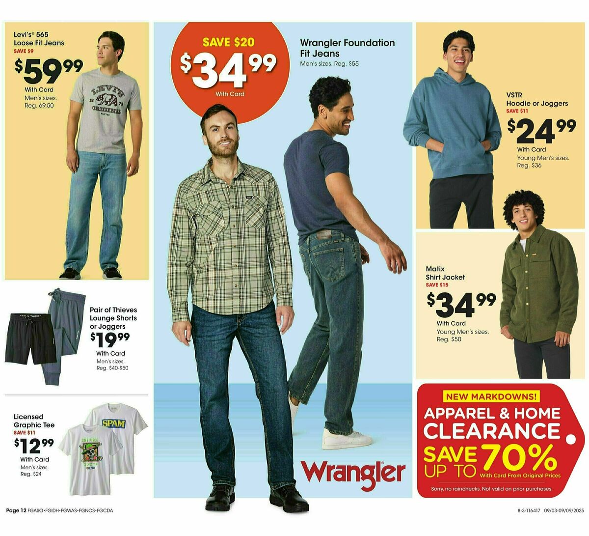 Fred Meyer Home & Apparel Weekly Ad from September 3