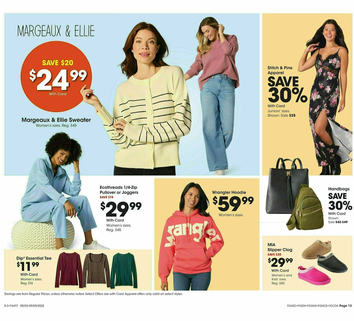 Fred Meyer Home & Apparel Weekly Ad from September 3