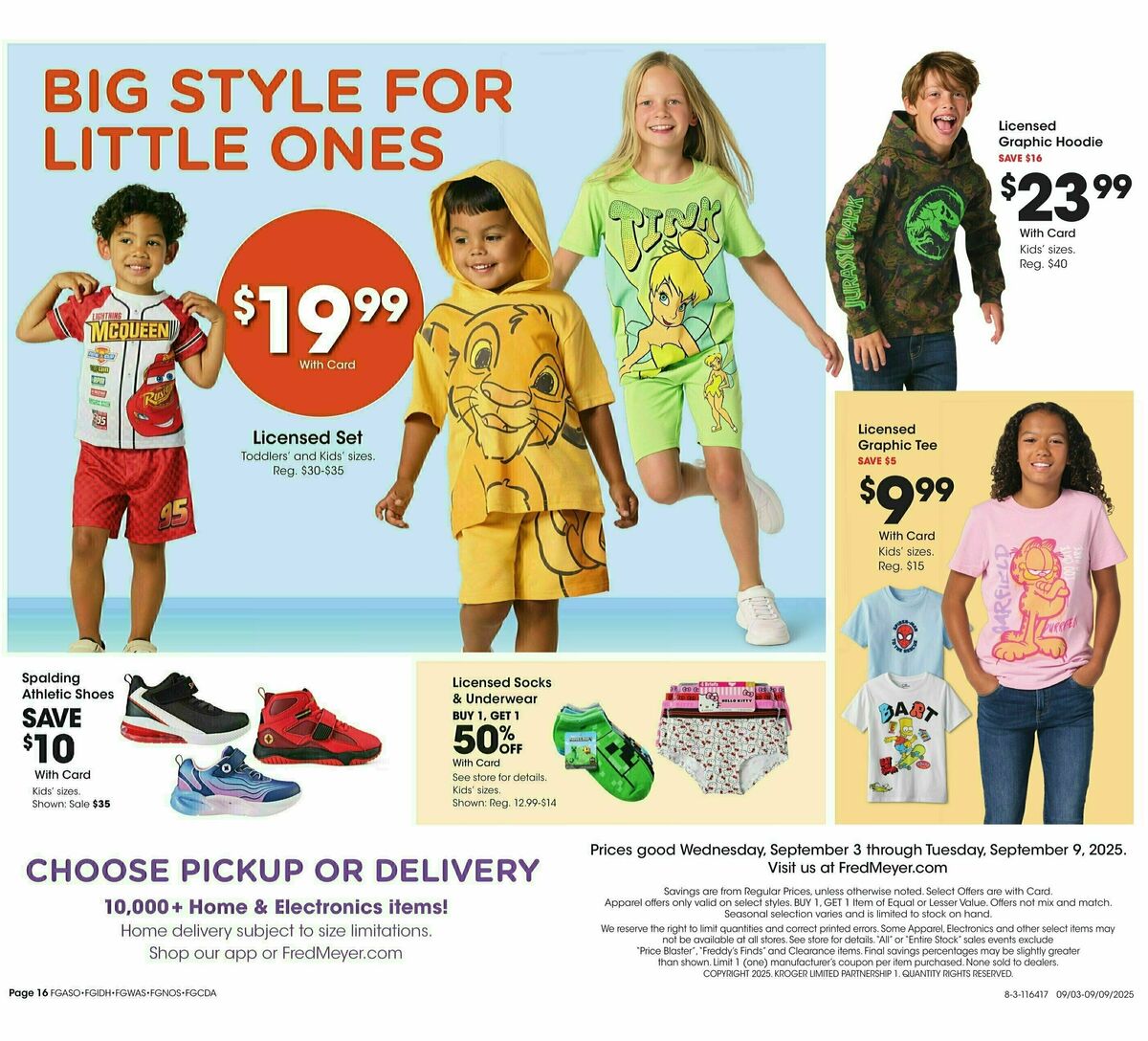 Fred Meyer Home & Apparel Weekly Ad from September 3