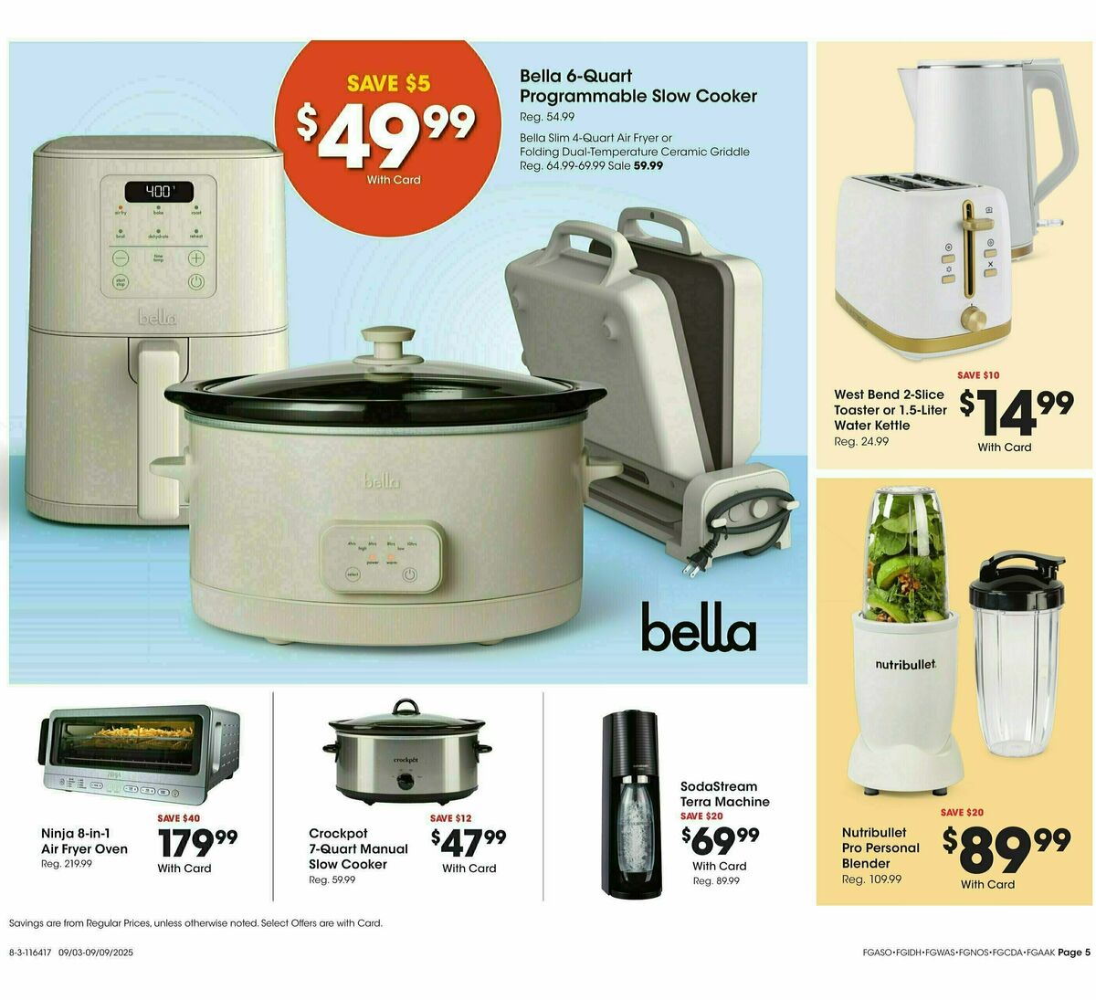 Fred Meyer Home & Apparel Weekly Ad from September 3