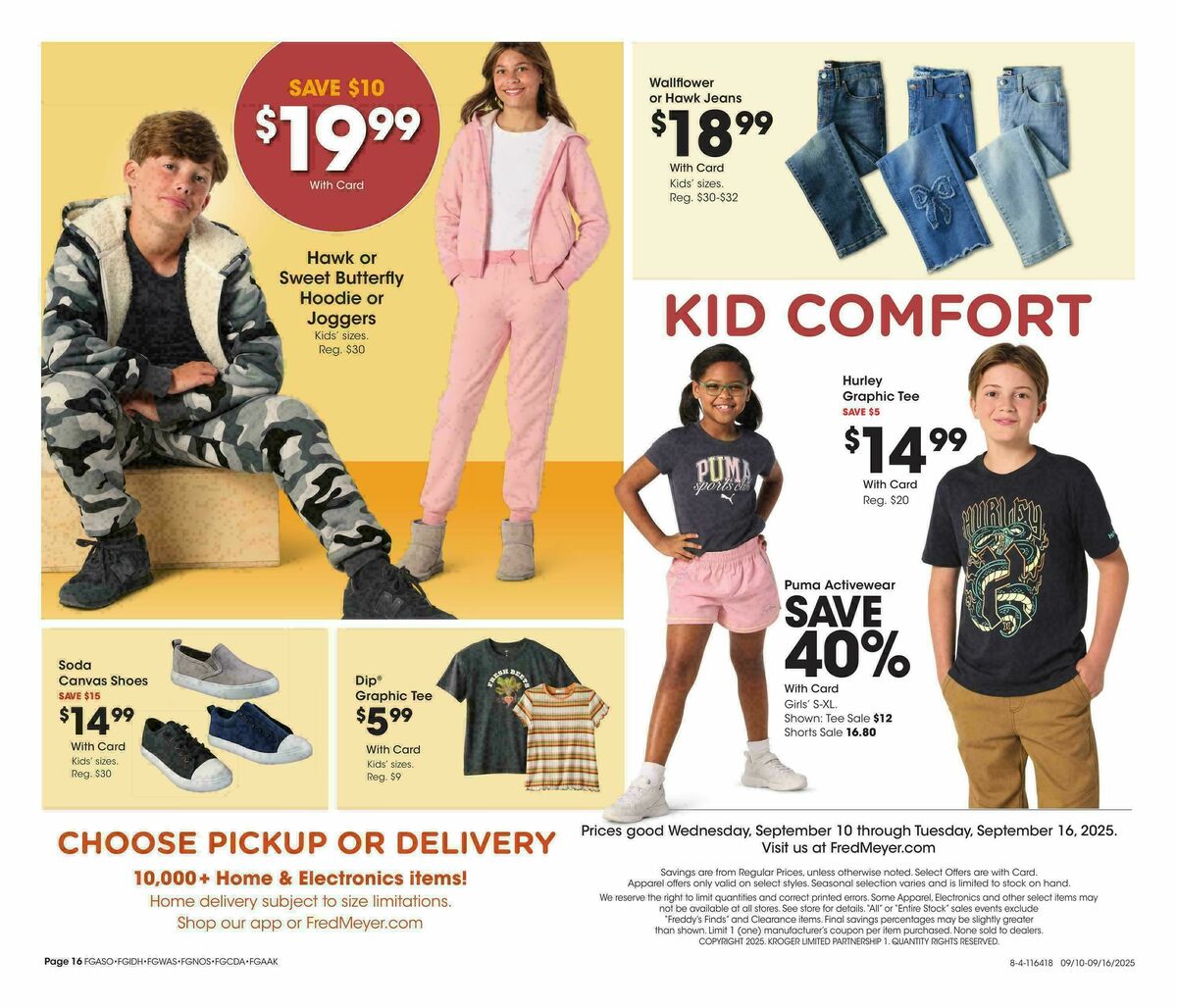 Fred Meyer Home & Apparel Weekly Ad from September 10