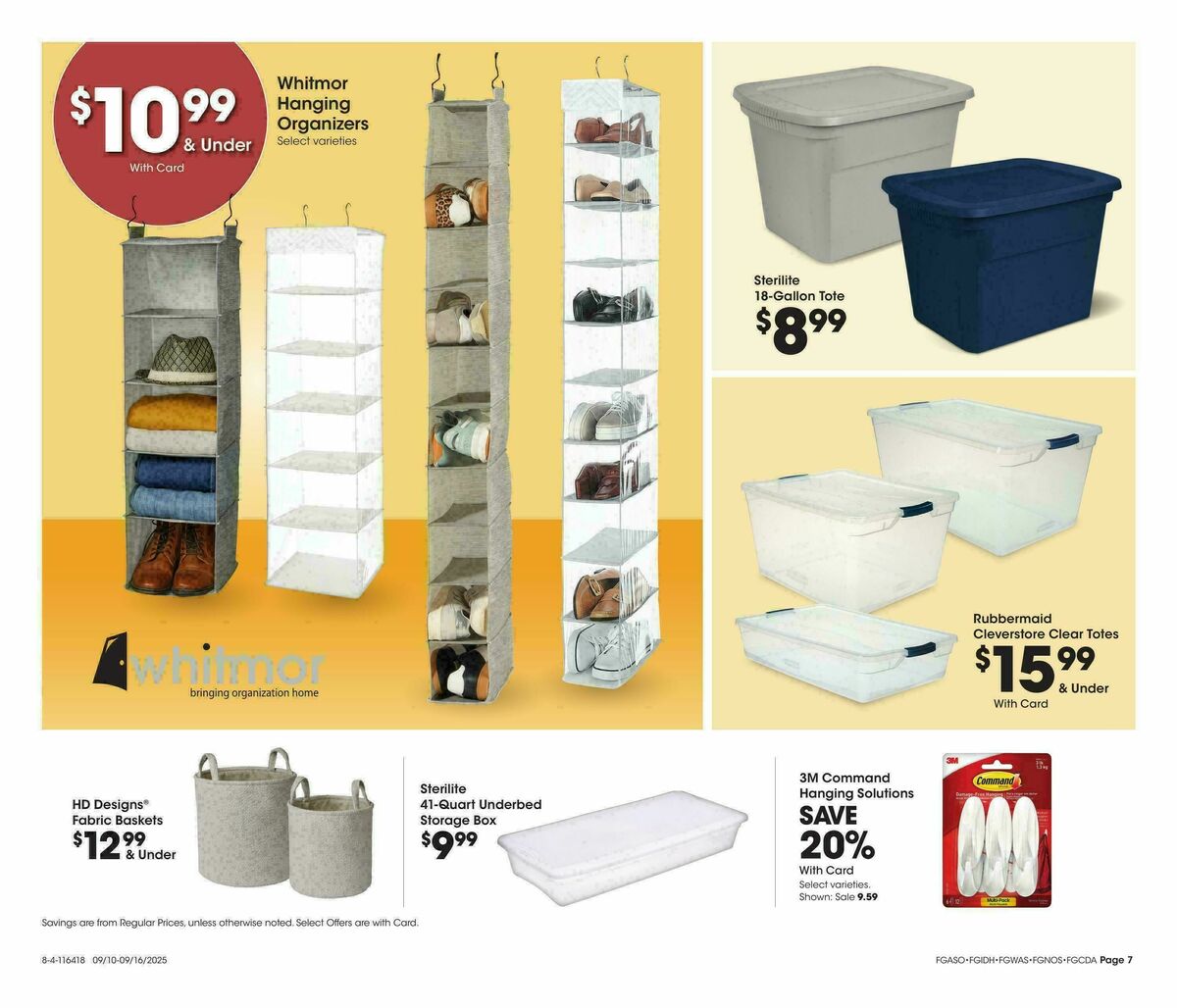 Fred Meyer Home & Apparel Weekly Ad from September 10