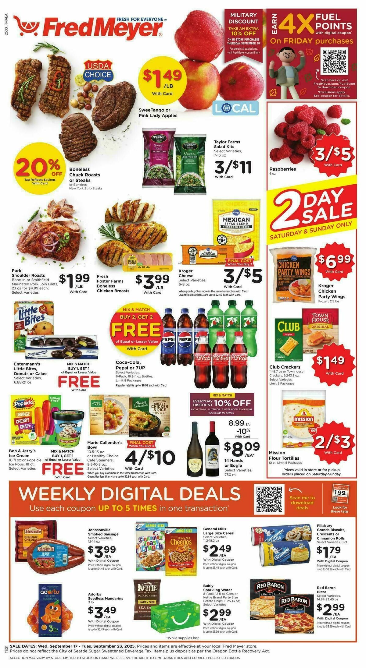 Fred Meyer Weekly Ad from September 17