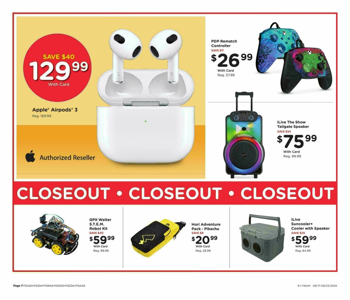 Fred Meyer Home & Apparel Weekly Ad from September 17