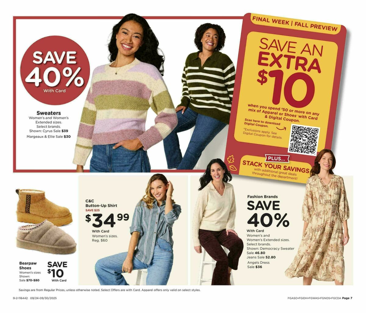 Fred Meyer Home & Apparel Weekly Ad from September 24