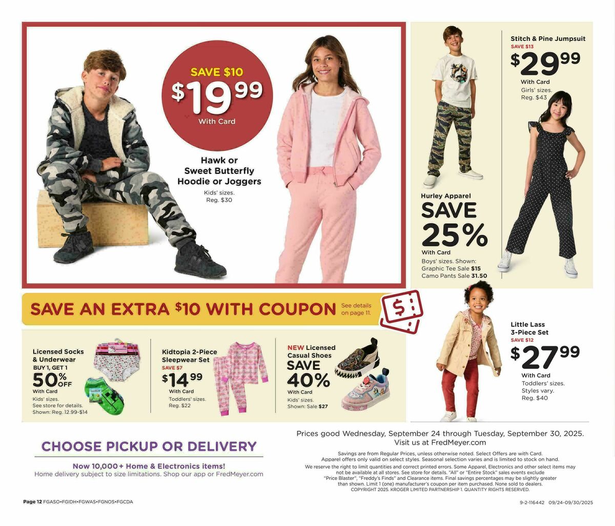 Fred Meyer Home & Apparel Weekly Ad from September 24