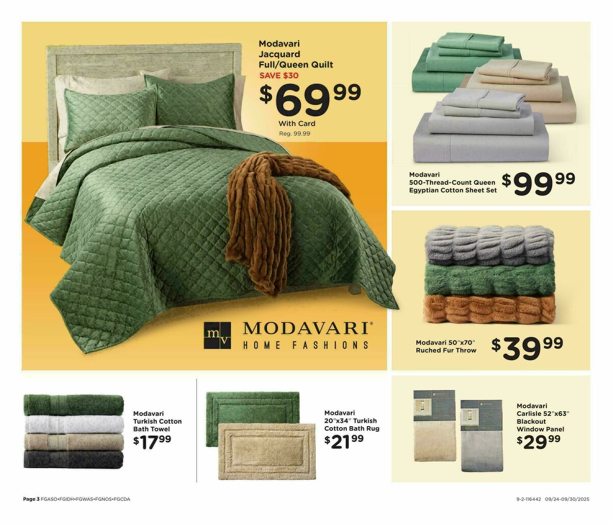 Fred Meyer Home & Apparel Weekly Ad from September 24