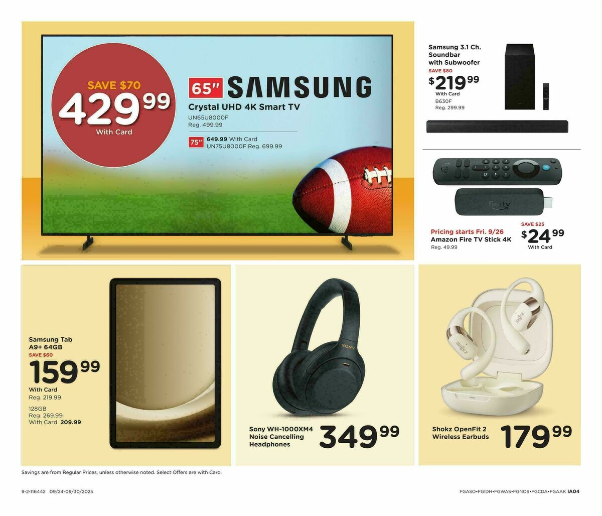 Fred Meyer Home & Apparel Weekly Ad from September 24