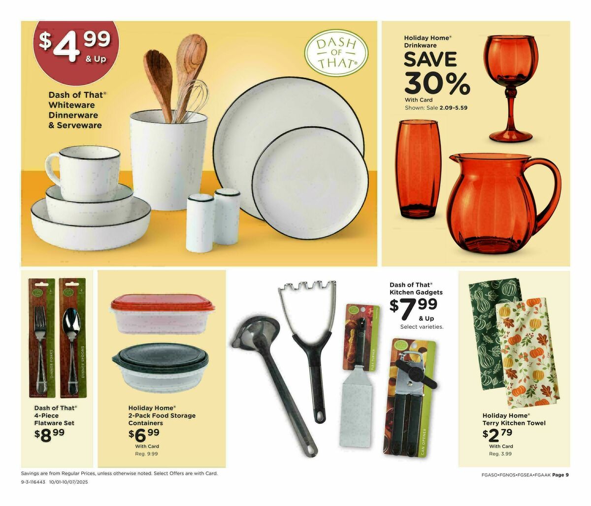 Fred Meyer Home & Apparel Weekly Ad from October 1