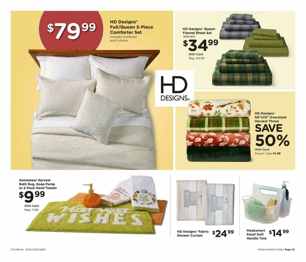 Fred Meyer Home & Apparel Weekly Ad from October 1