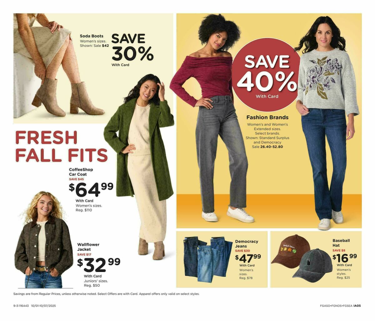 Fred Meyer Home & Apparel Weekly Ad from October 1
