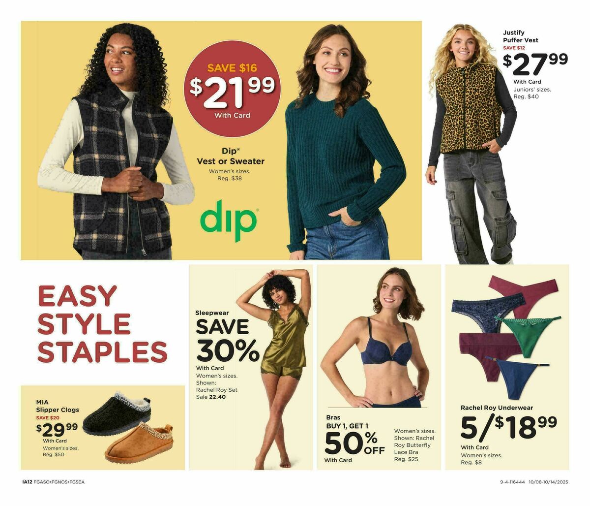 Fred Meyer Home & Apparel Weekly Ad from October 8