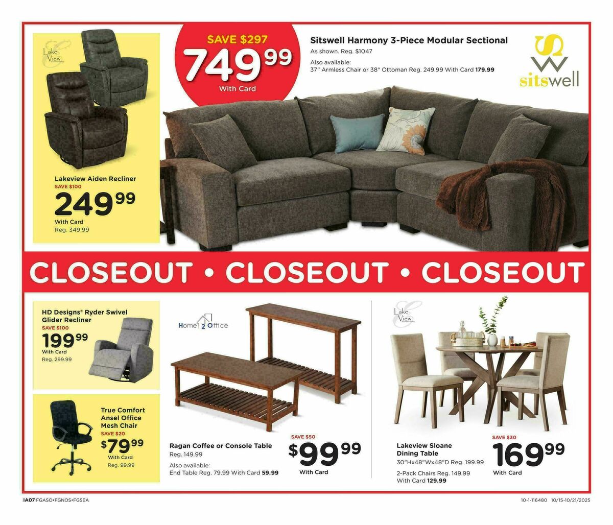 Fred Meyer Home & Apparel Weekly Ad from October 15