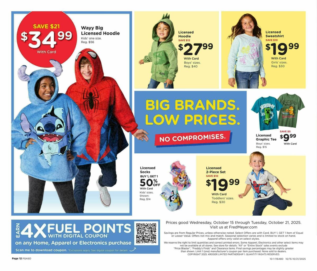 Fred Meyer Home & Apparel Weekly Ad from October 15