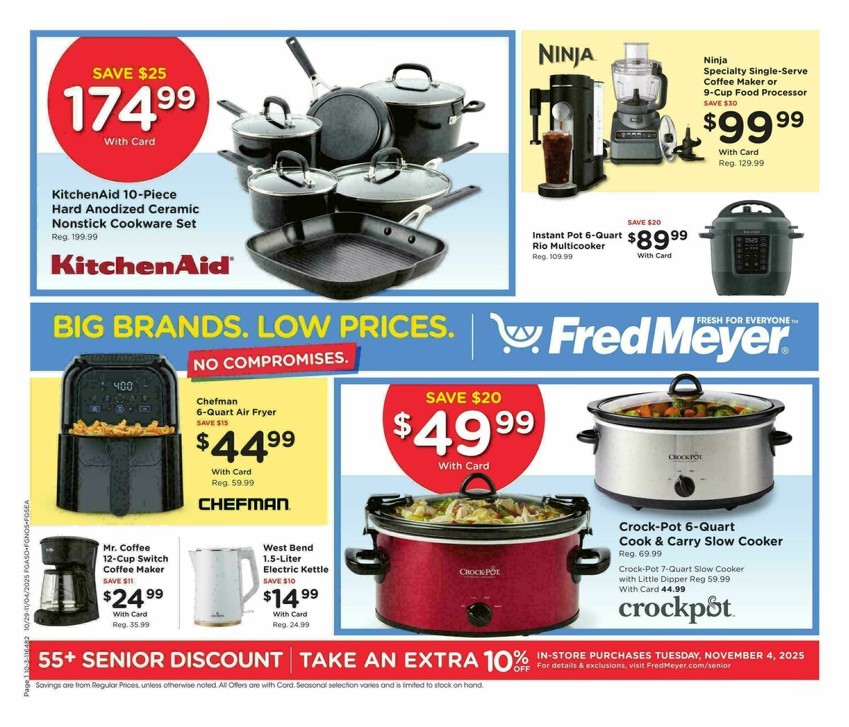 Fred Meyer Home & Apparel Weekly Ad from October 29