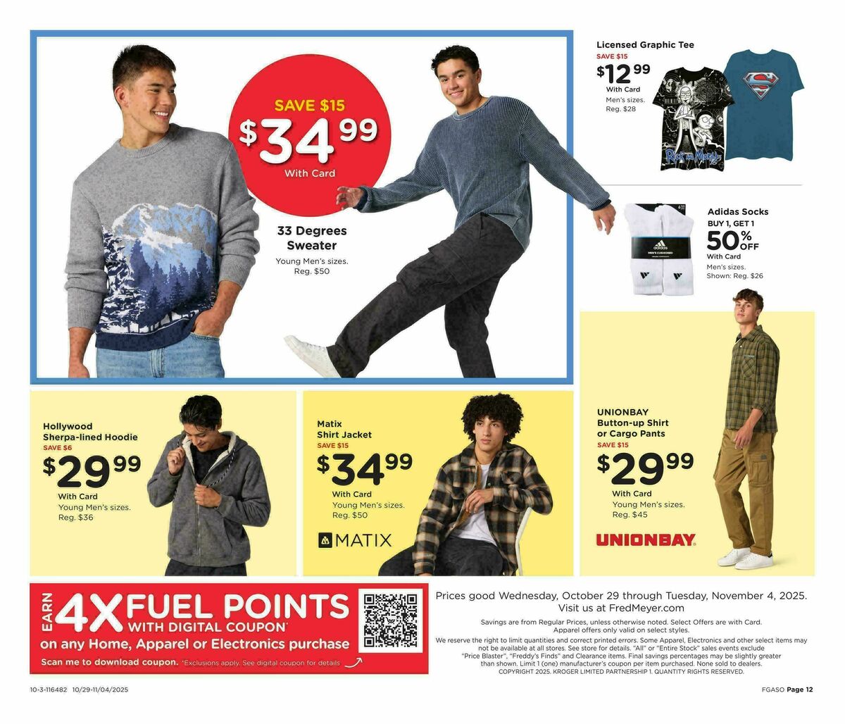 Fred Meyer Home & Apparel Weekly Ad from October 29
