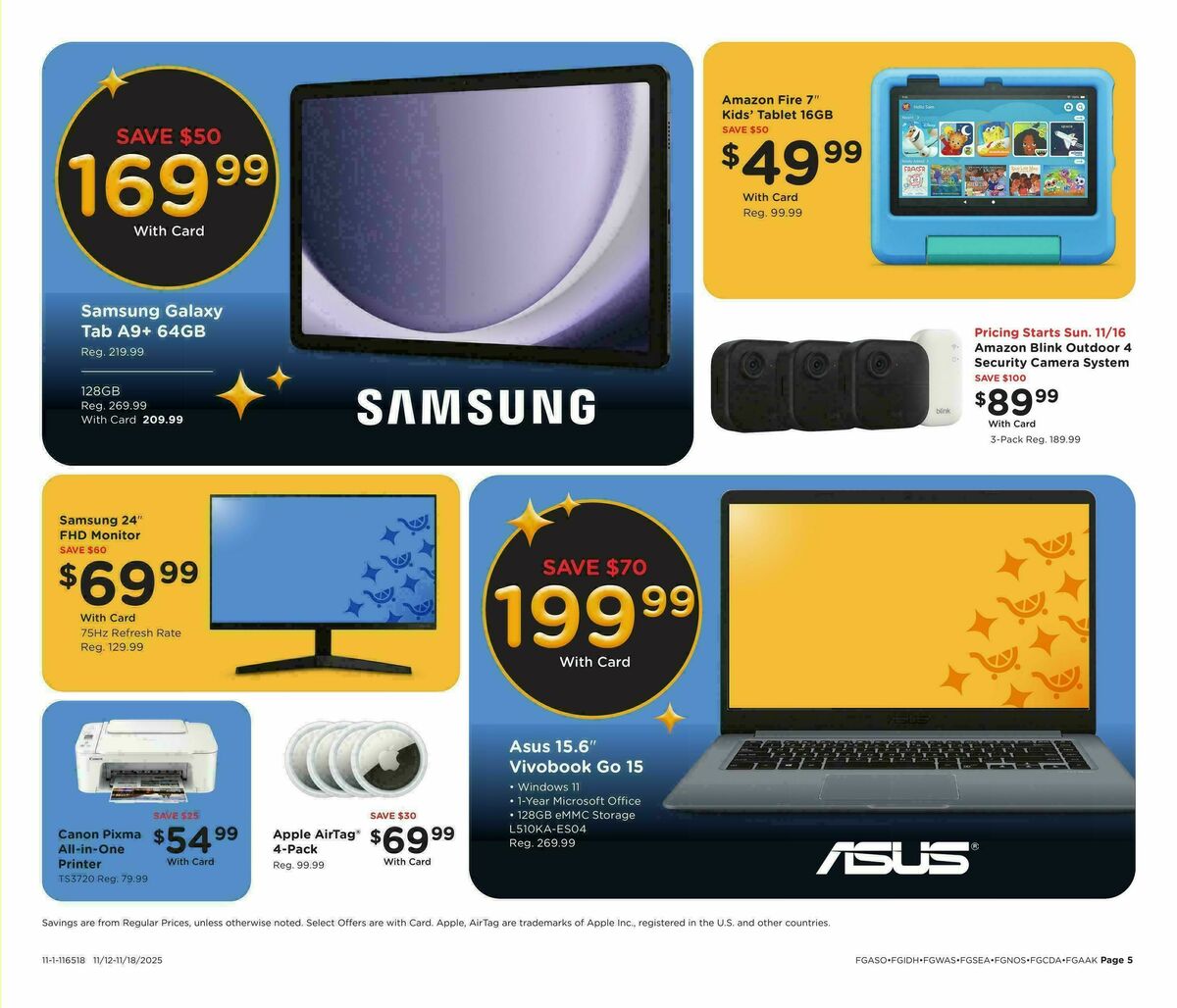 Fred Meyer Home & Apparel Weekly Ad from November 12