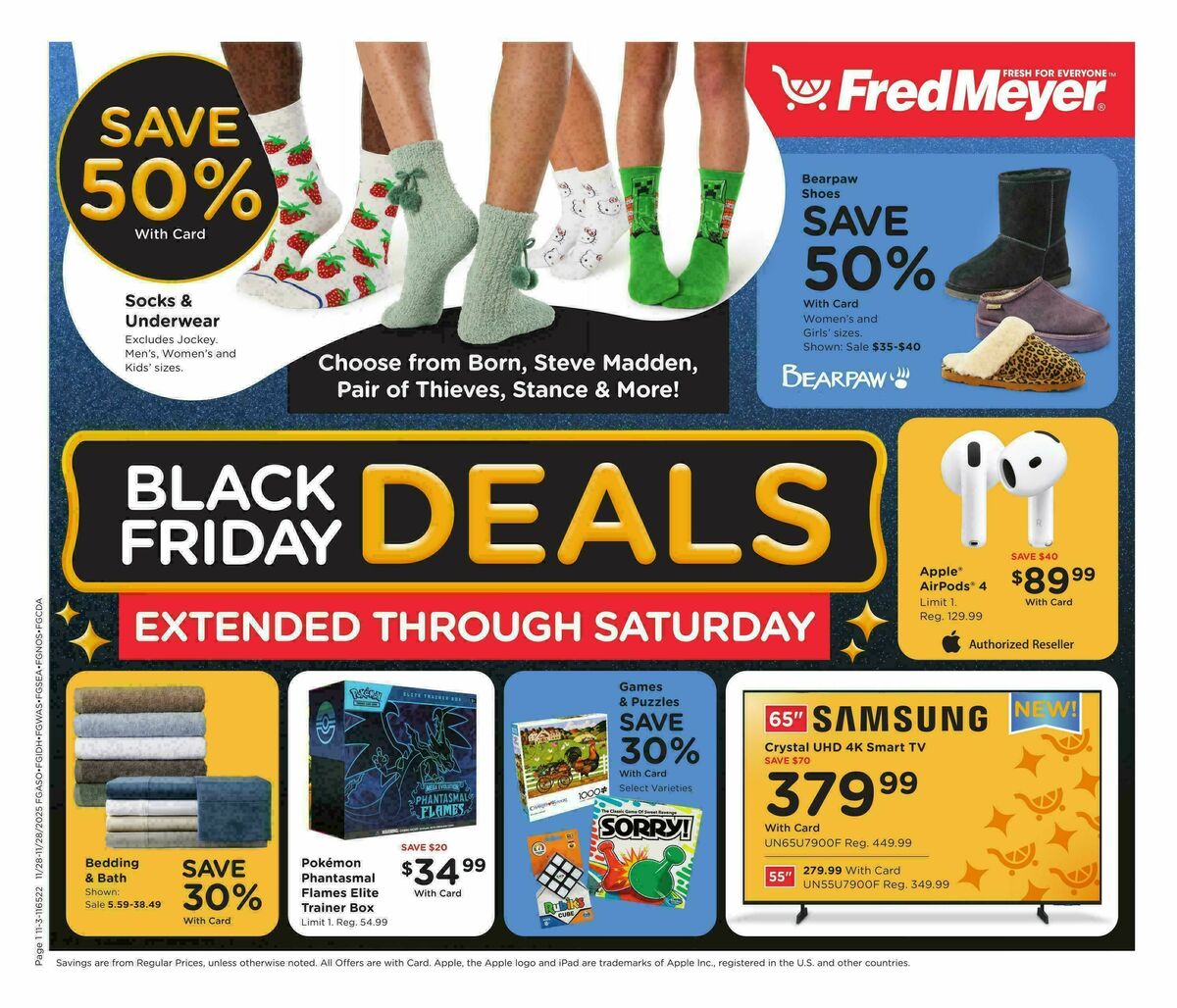 Fred Meyer Black Friday Weekly Ad from November 28