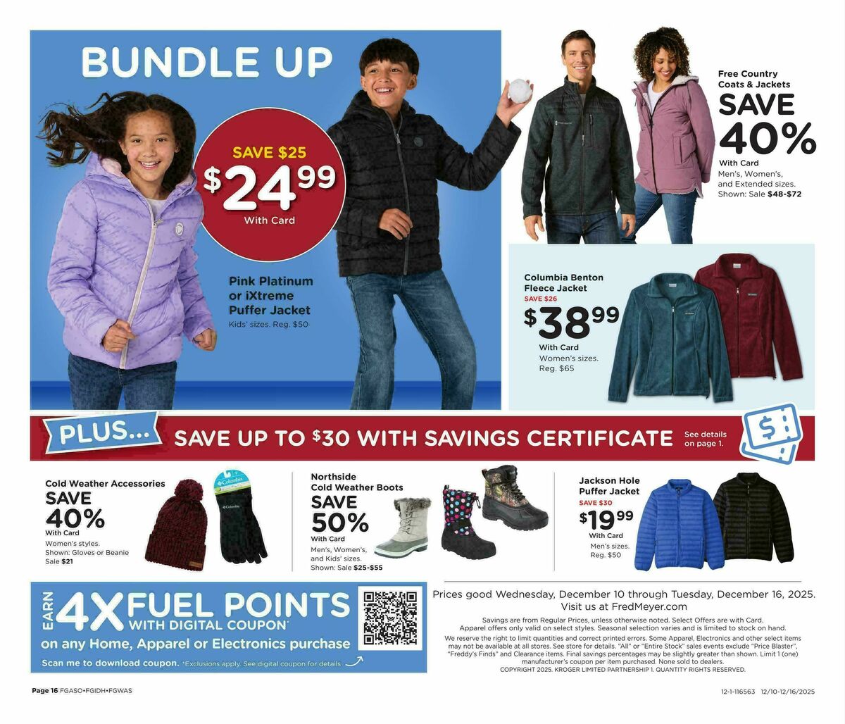 Fred Meyer Home & Apparel Weekly Ad from December 10
