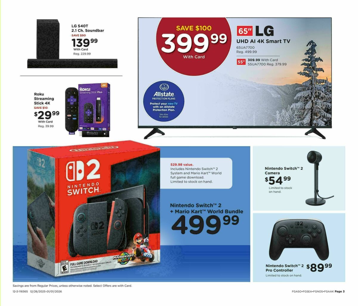 Fred Meyer Home & Apparel Weekly Ad from December 26