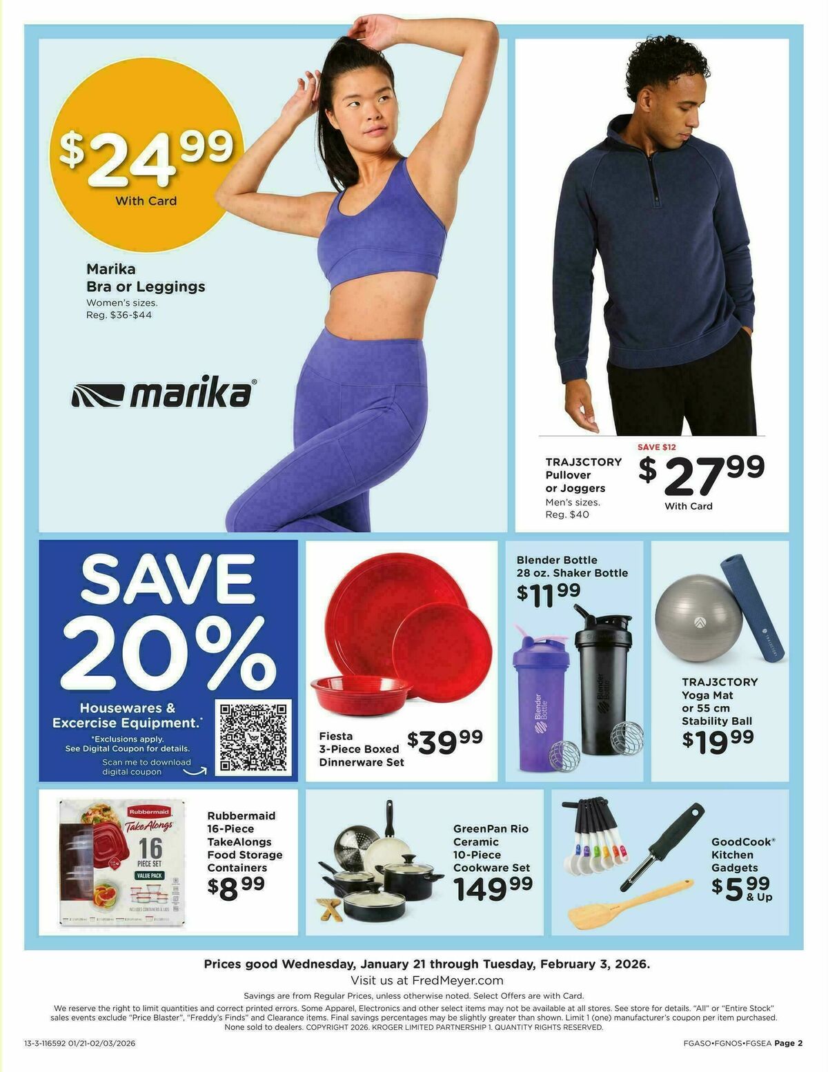 Fred Meyer Home & Apparel Weekly Ad from January 21